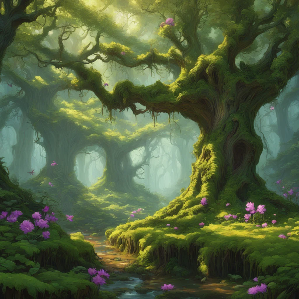 fairies an ancient oak forest stunning atmosphere 8k painted by craig mullins and greg rutkowski good looking trending fantastic 1