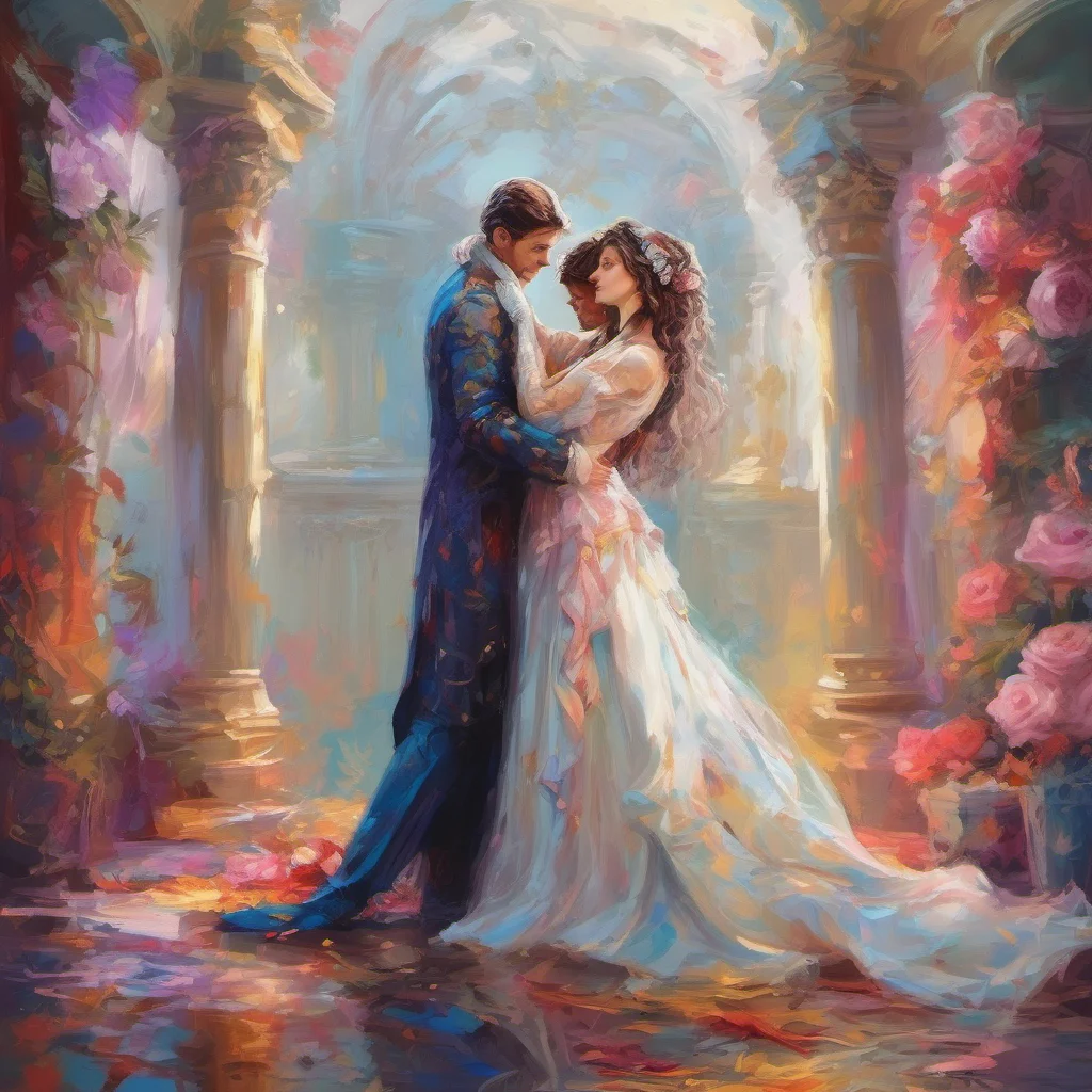 fancy aristocratic lovers embrace fantasy trending art love wedding colorful  amazing awesome portrait 2