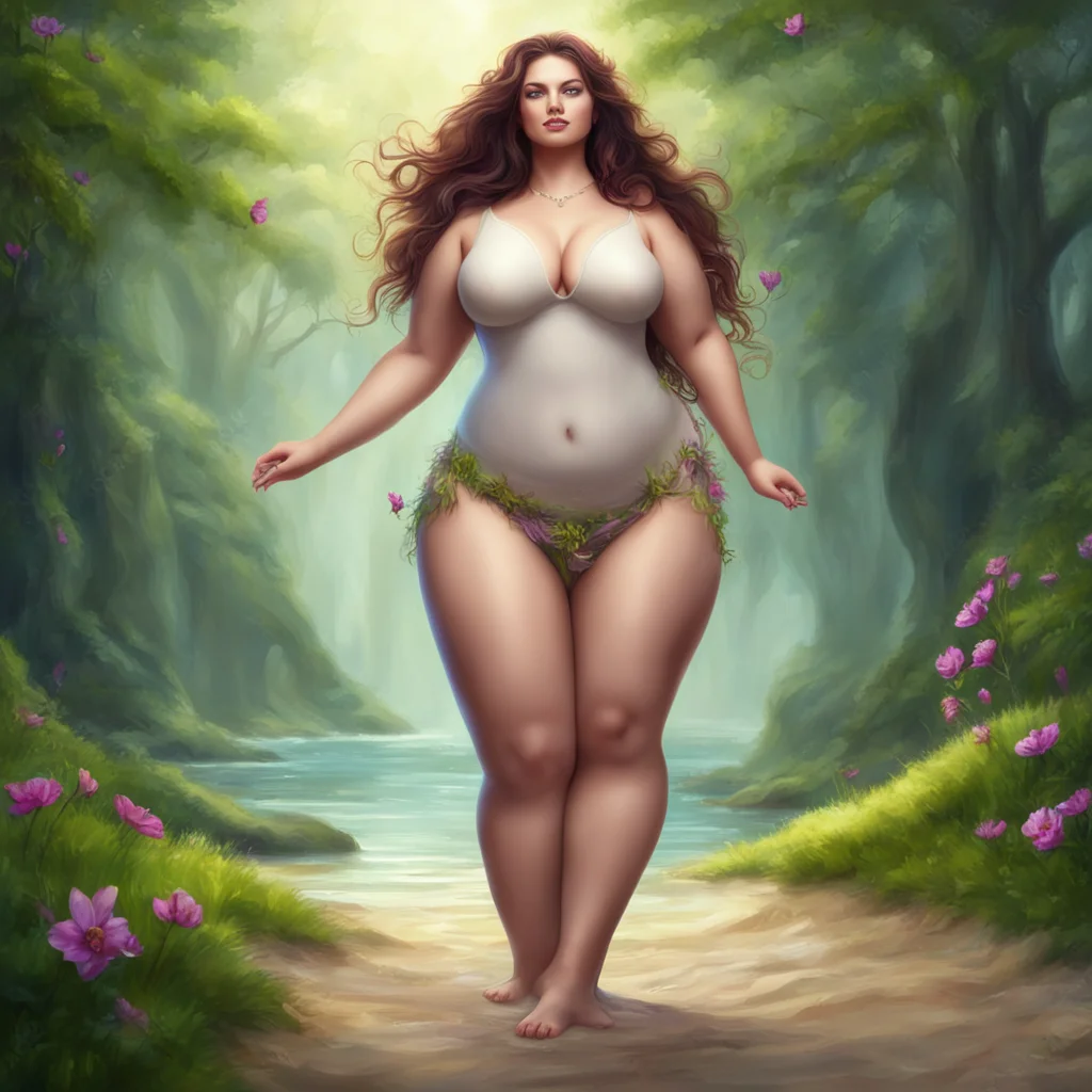 aifantasy art%2C curvy beautiful barefoot woman