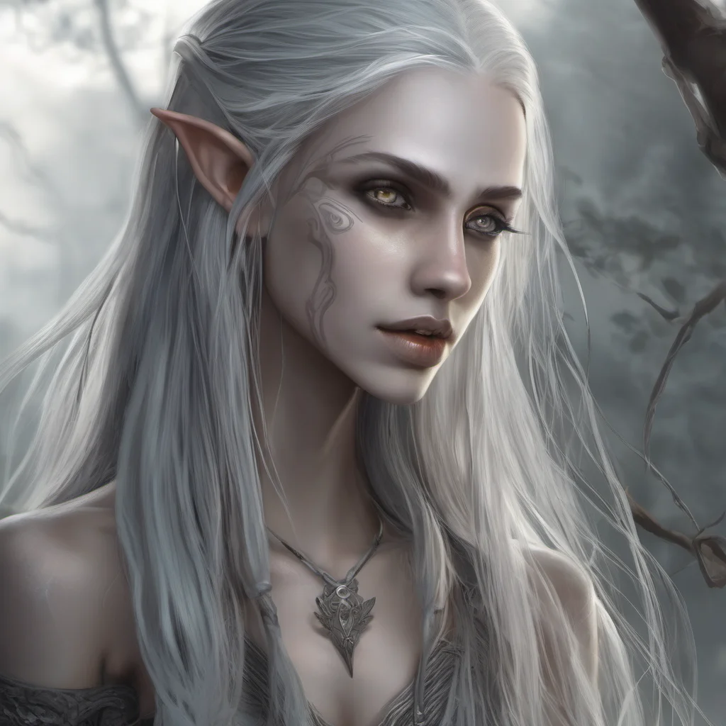 aifantasy art%2C skinny elf girl%2C very long grey hair good looking trending fantastic 1