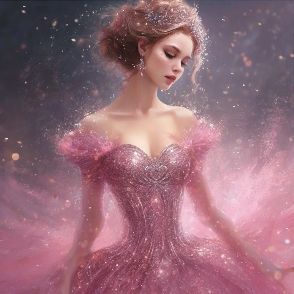 aifantasy art beauty grace sparkle glitter shimmer pink dress good looking trending fantastic 1