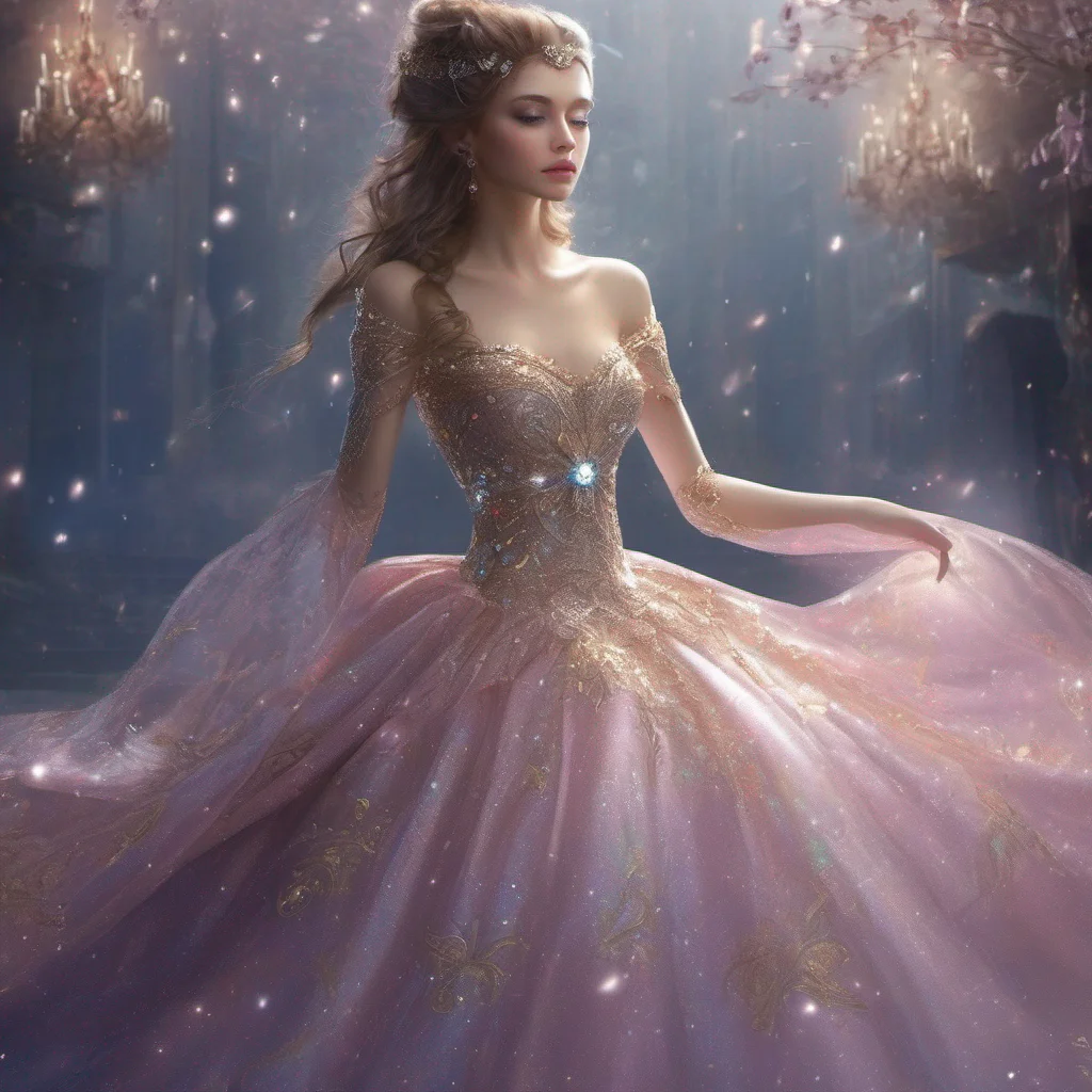 aifantasy art beauty grace sparkle glitter shimmer royal dress confident engaging wow artstation art 3