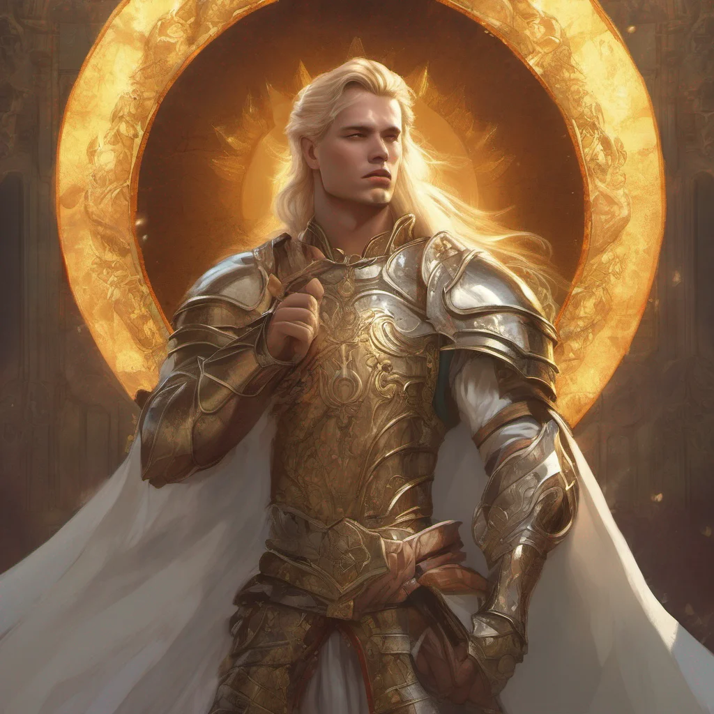 aifantasy art blonde man god sun armor king beauty grace amazing awesome portrait 2