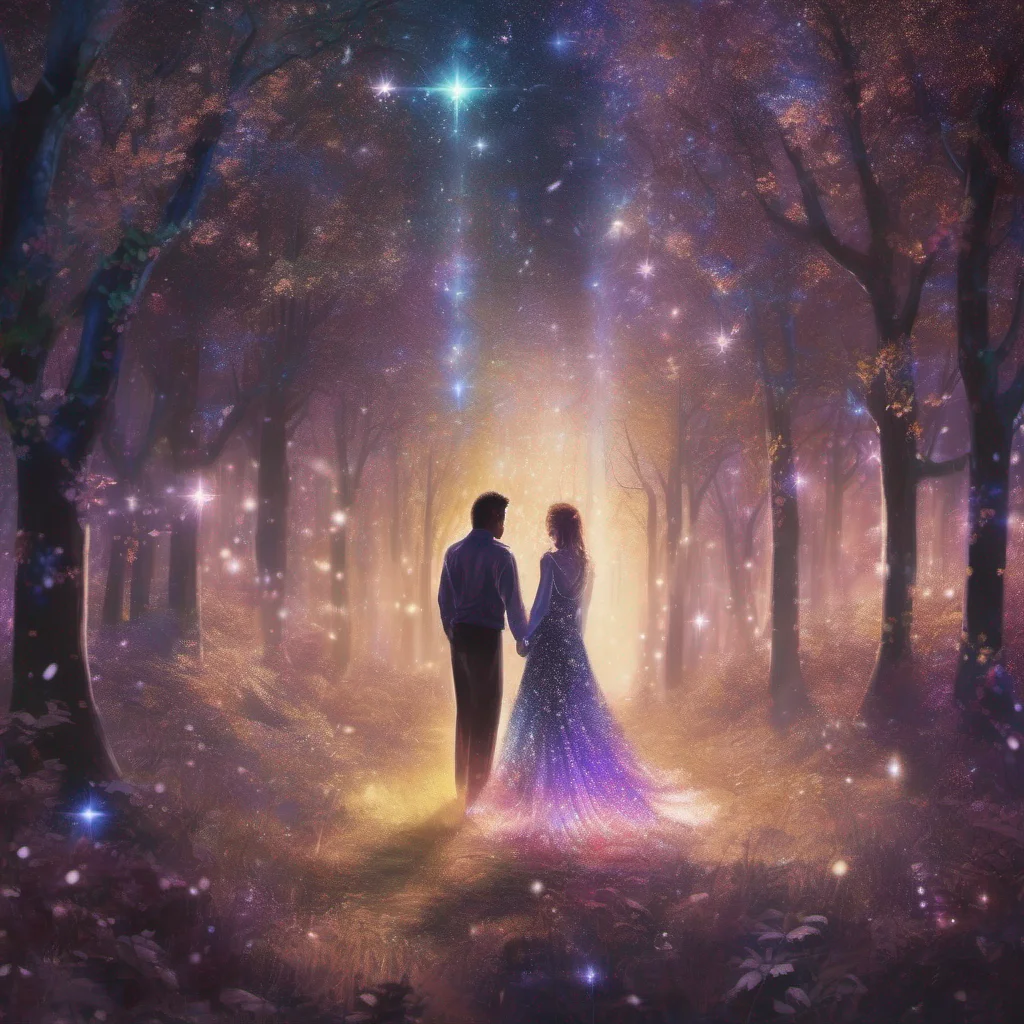 fantasy art couple sparkle glitter shimmer forest  amazing awesome portrait 2