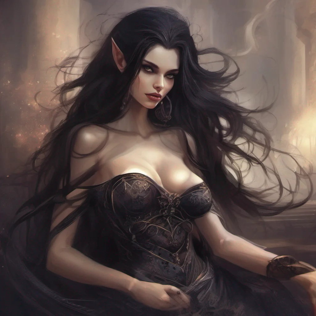 fantasy art dark hair seductive evil princess confident engaging wow artstation art 3