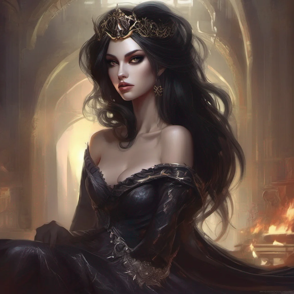 fantasy art dark hair seductive evil princess good looking trending fantastic 1