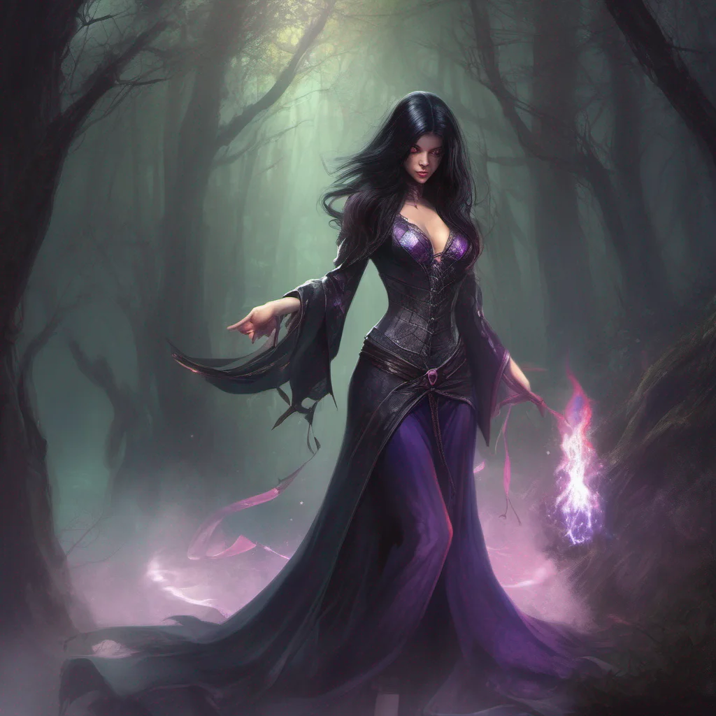 aifantasy art dark hair seductive evil princess mage amazing awesome portrait 2