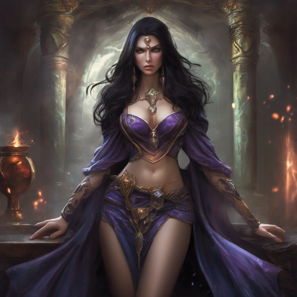fantasy art dark hair seductive evil princess mage magic soceress good looking trending fantastic 1