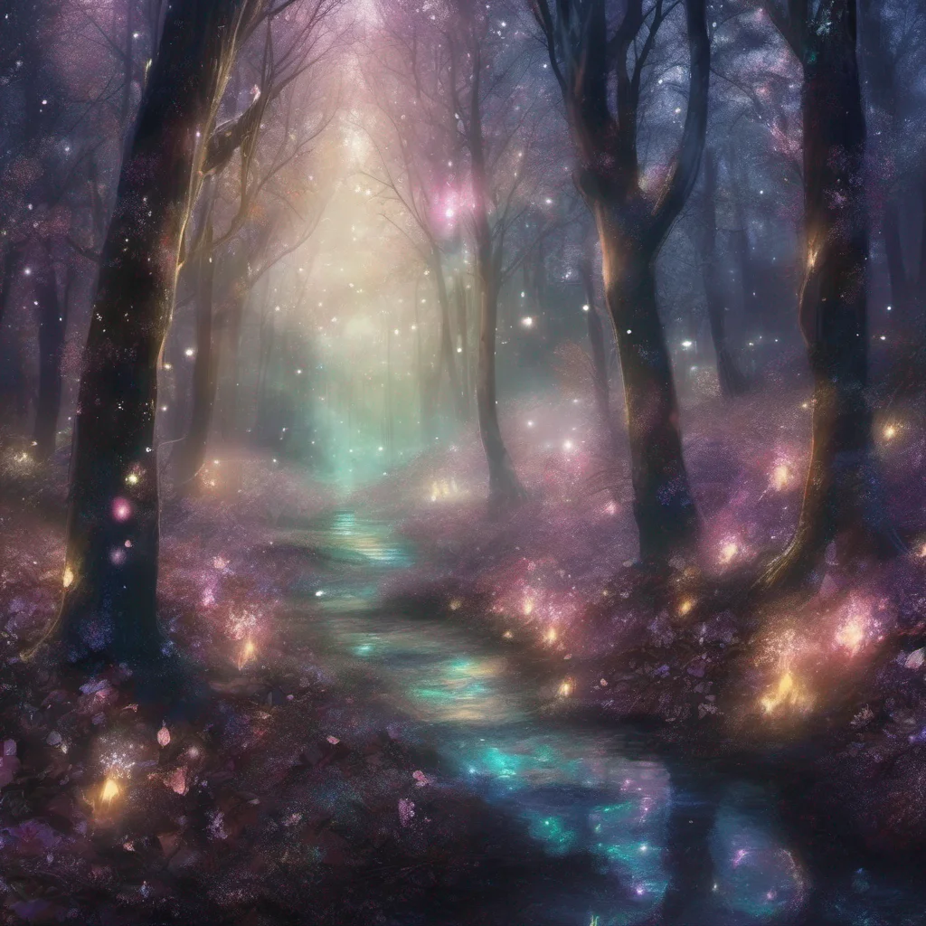 fantasy art forest magical sparkle glitter shimmer  confident engaging wow artstation art 3