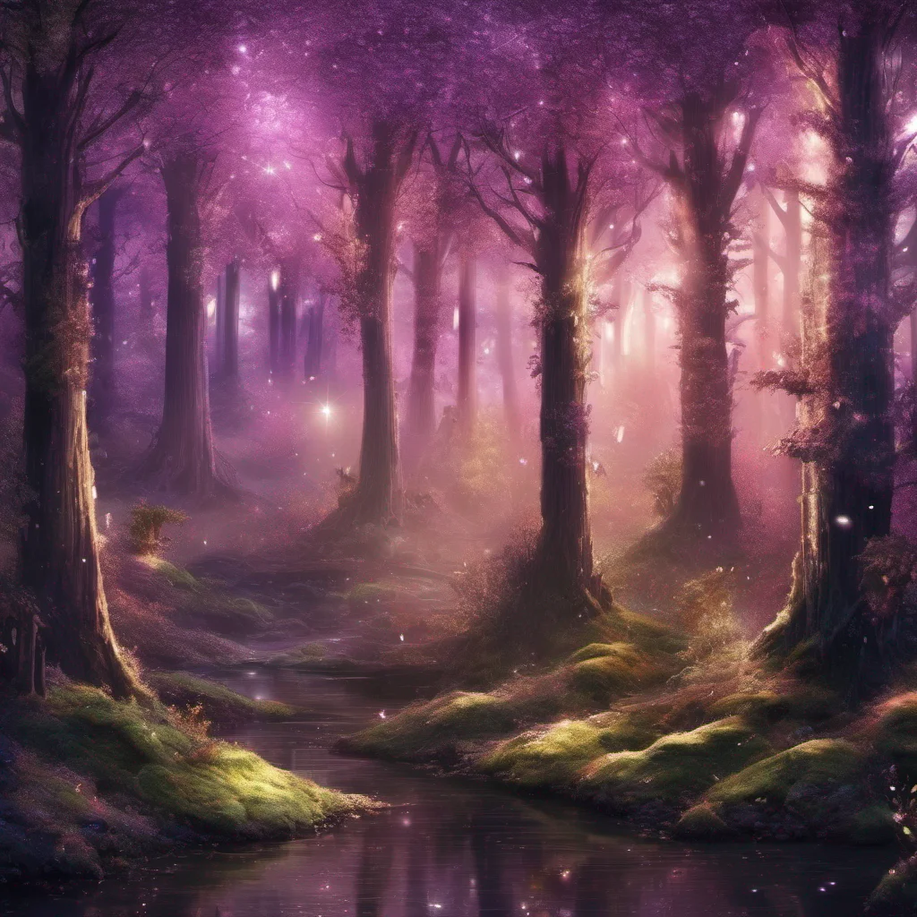 aifantasy art forest trees glitter sparkle 