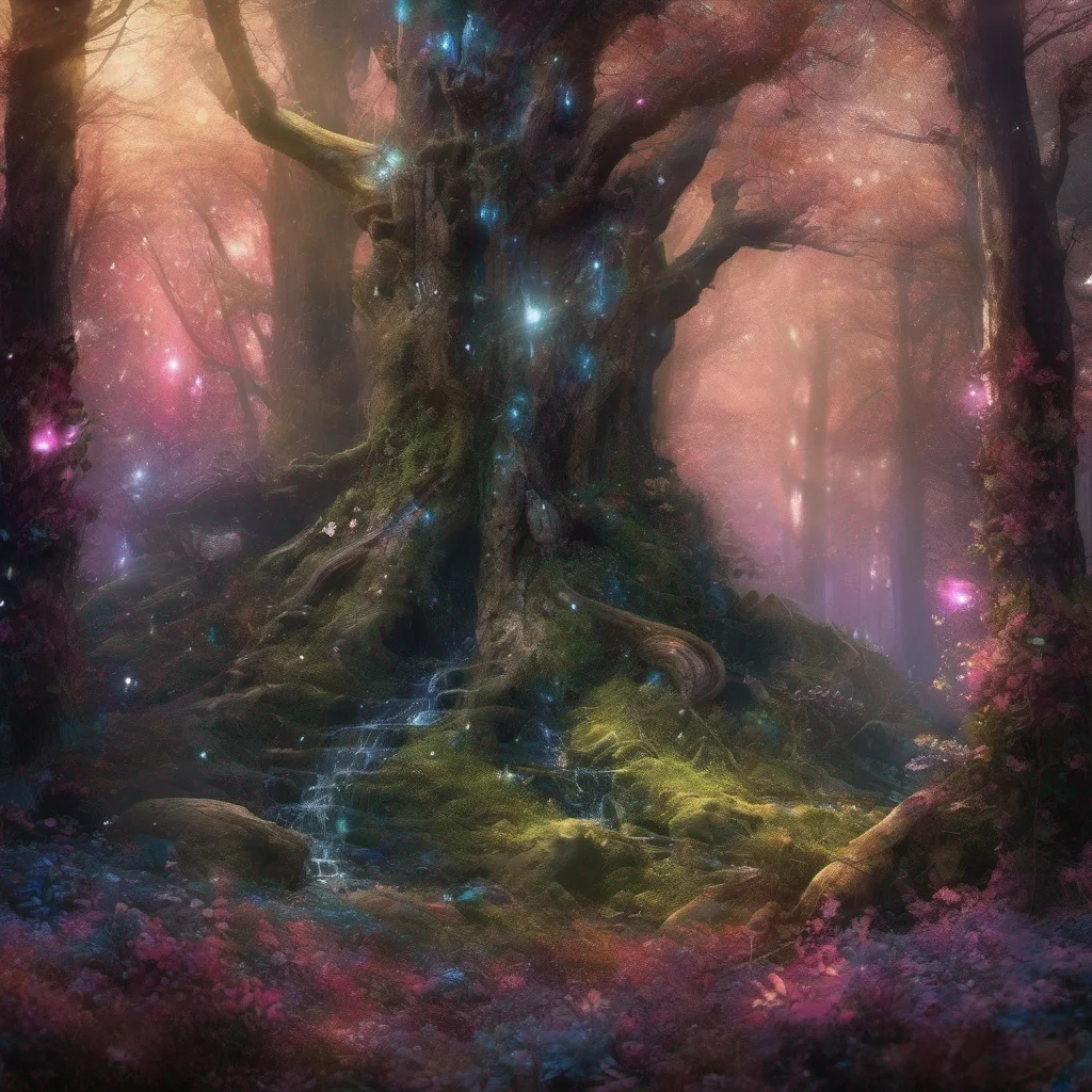 aifantasy art forest trees glitter sparkle crystals amazing awesome portrait 2