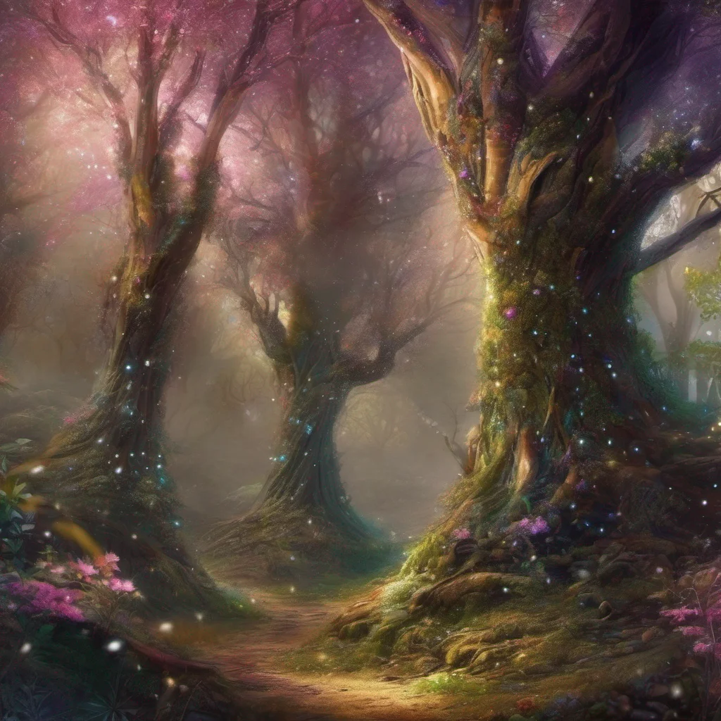 fantasy art forest trees glitter sparkle crystals confident engaging wow artstation art 3