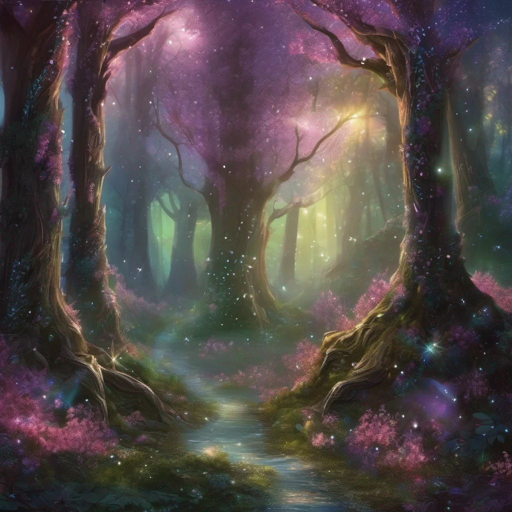 aifantasy art forest trees glitter sparkle crystals good looking trending fantastic 1