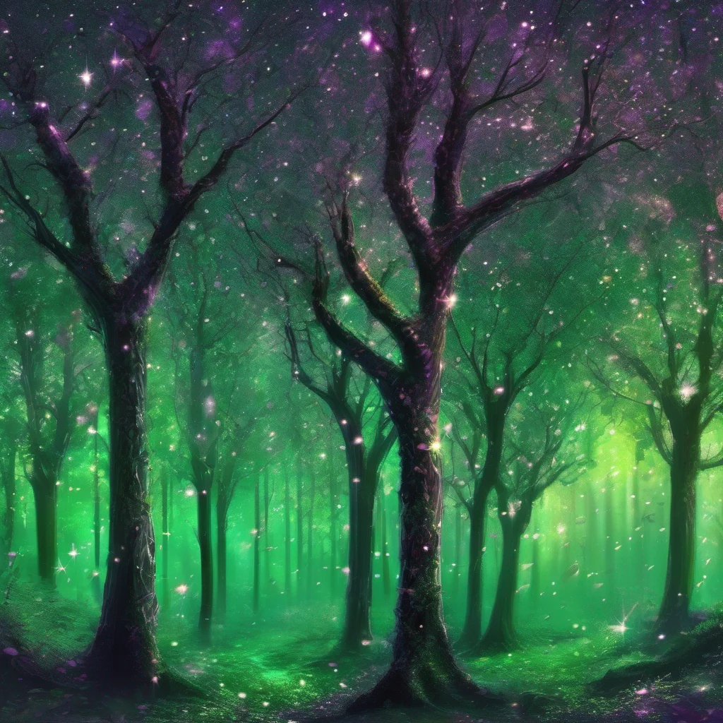 aifantasy art forest trees glitter sparkle green good looking trending fantastic 1