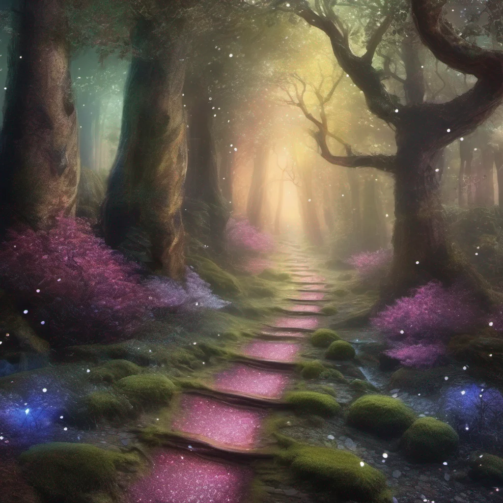 aifantasy art forest trees glitter sparkle pathway good looking trending fantastic 1