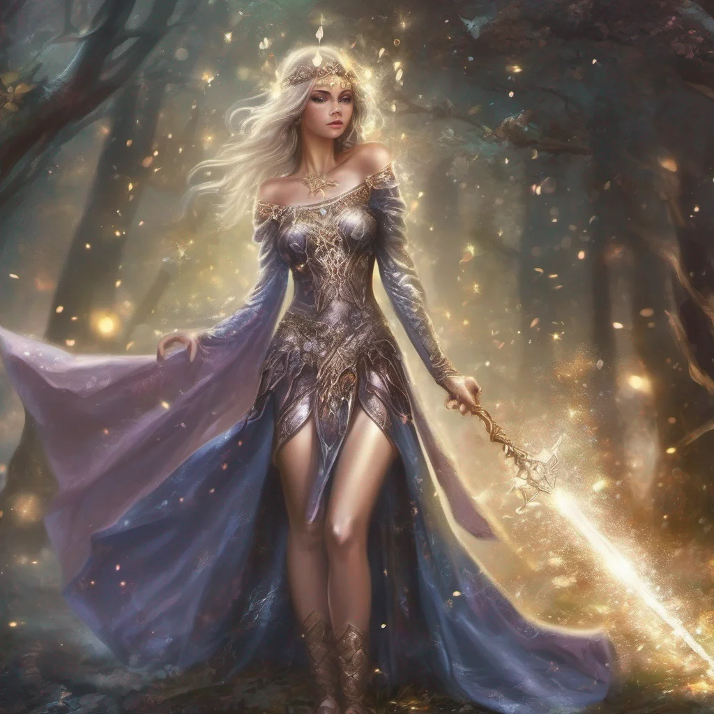 aifantasy art medieval dress fantasy elf goddess sparkle shimmer glitter battle good looking trending fantastic 1