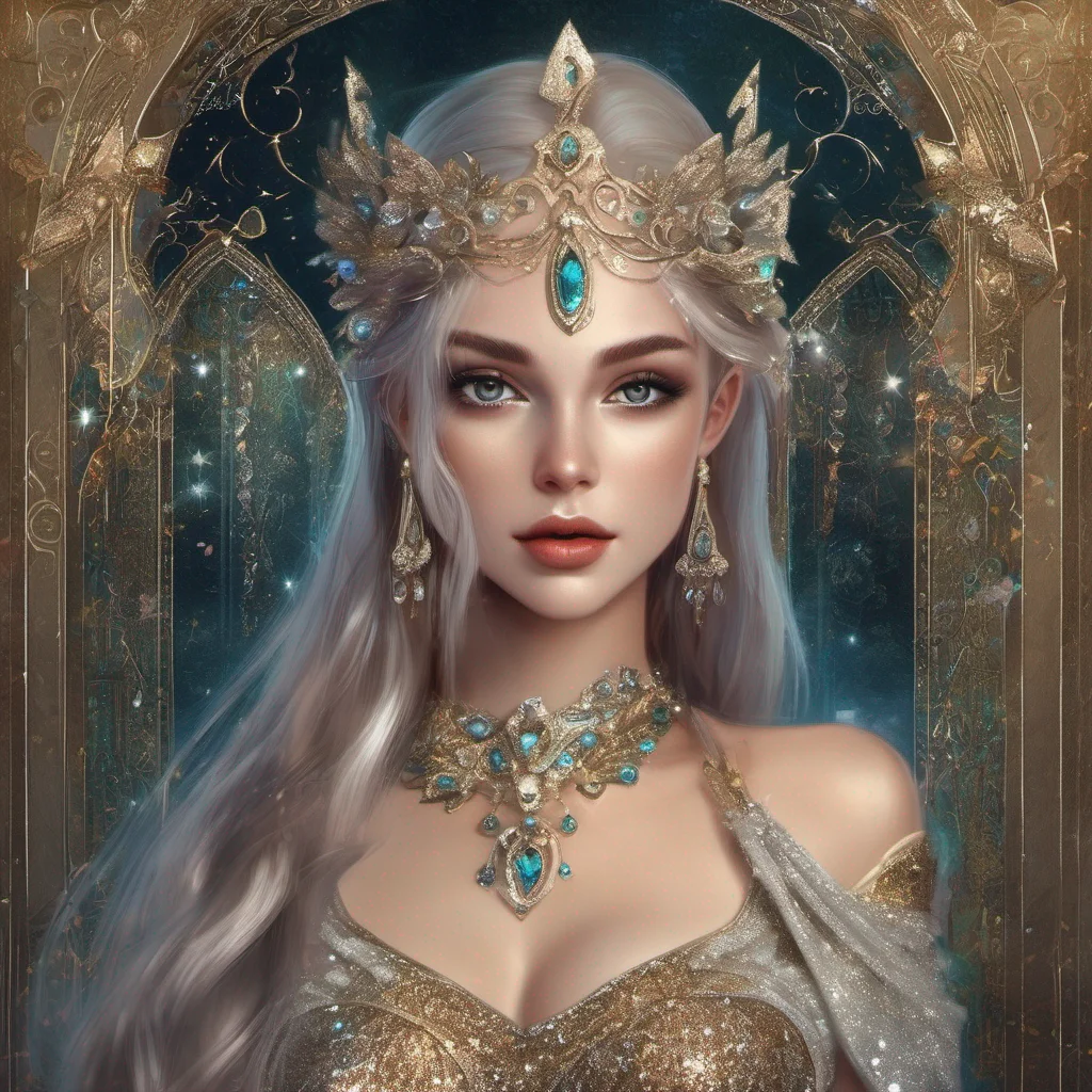 aifantasy art medieval dress fantasy elf goddess sparkle shimmer glitter good looking trending fantastic 1