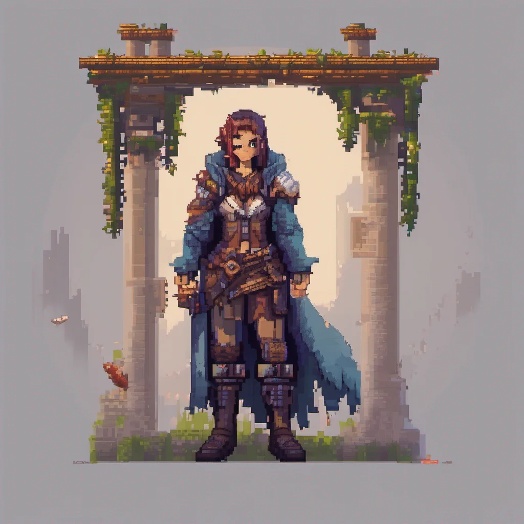 fantasy art pixel style pixelated character game art portrait 