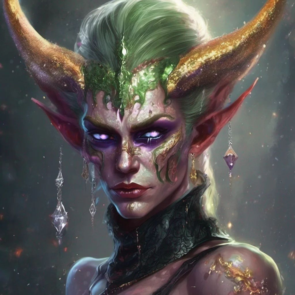 aifantasy art villain demon elf evil glitter