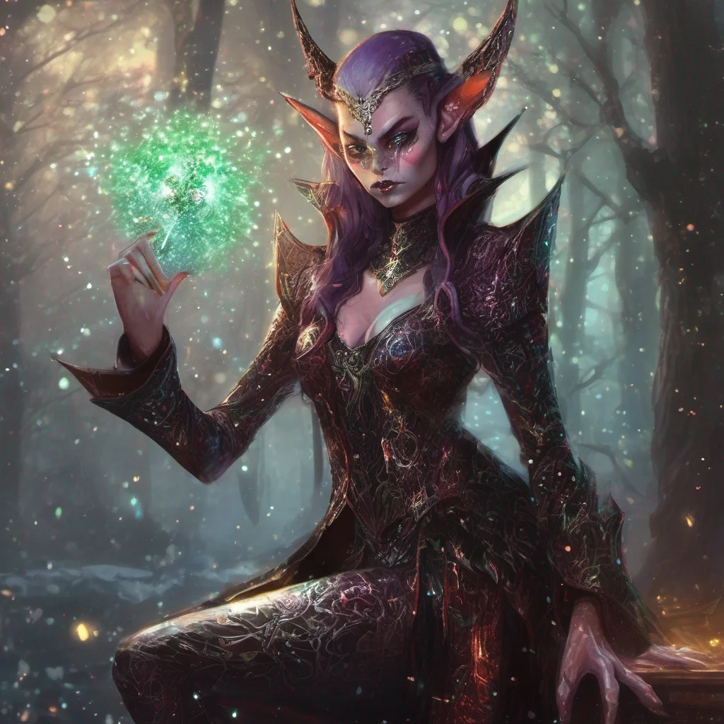 fantasy art villain elf evil glitter