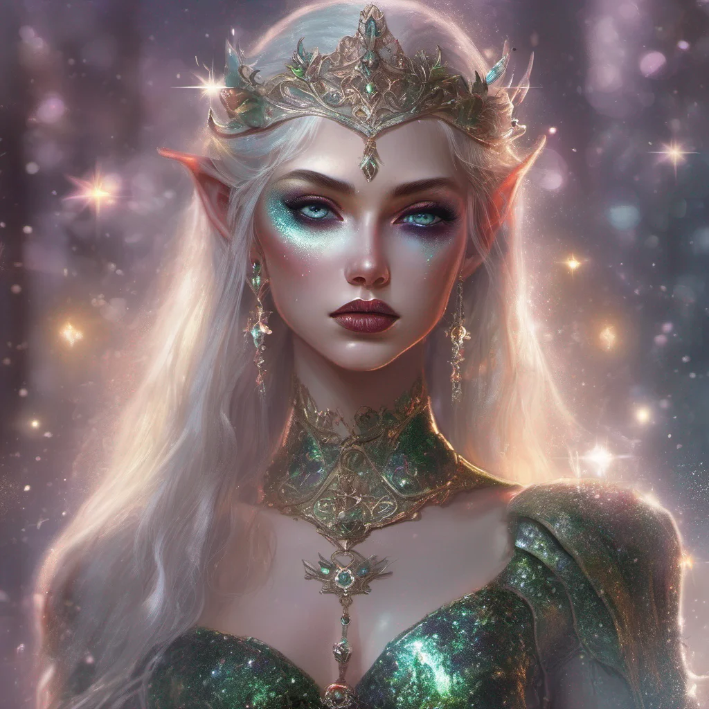 fantasy art villain elf glitter beauty grace confident engaging wow artstation art 3
