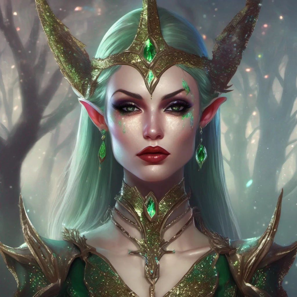 fantasy art villain elf glitter female good looking trending fantastic 1