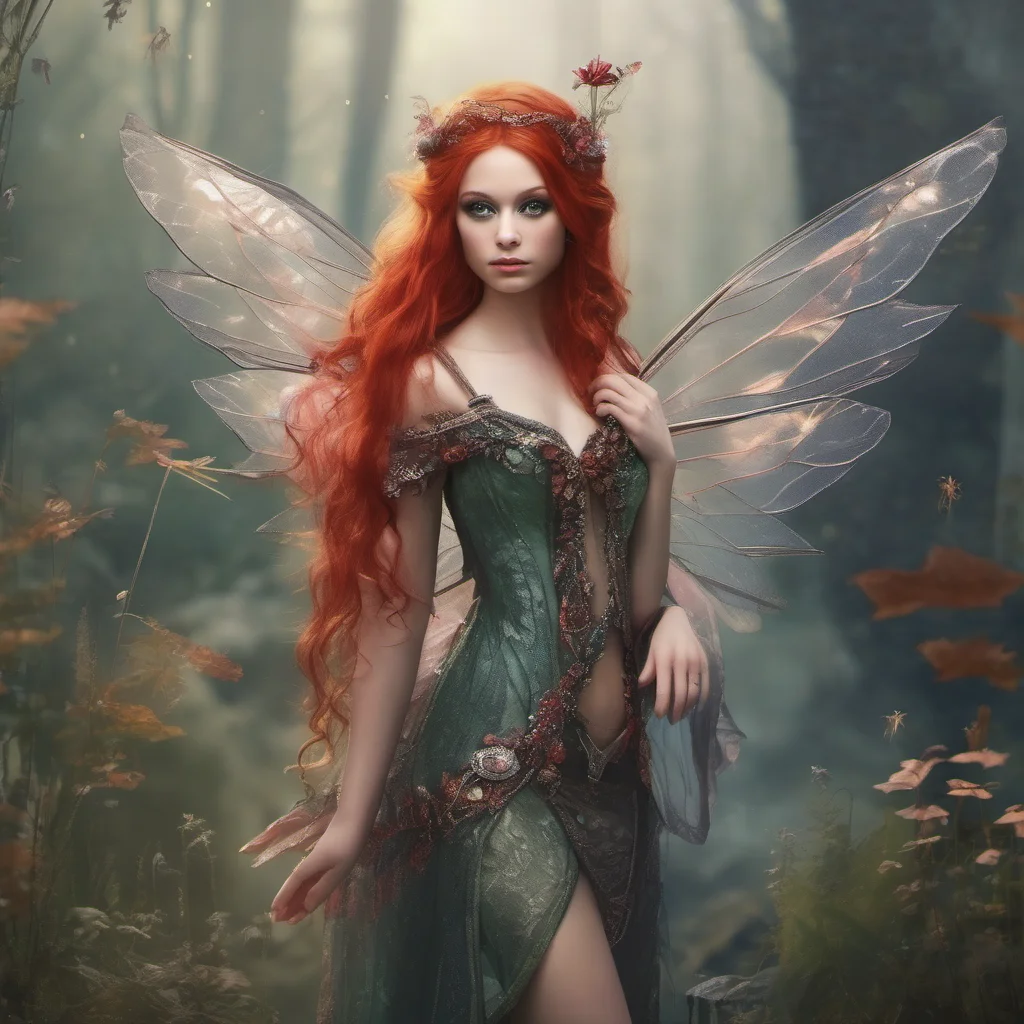 aifantasy fairy with red hair amazing awesome portrait 2