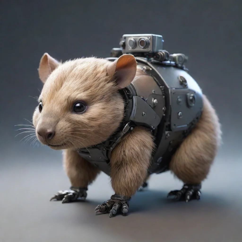 fantasy small robotic wombat