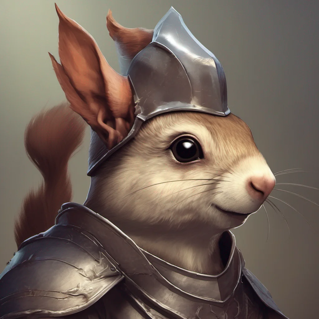 aifantasy squirrel knight character portrait 