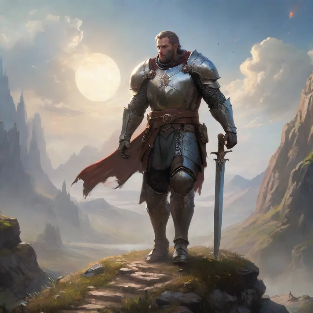 fantasy world man knight amazing honor grace masculine strong%2525252c beautiful environment path journey planets circle in sky confident engaging wow artstation art 3 tall