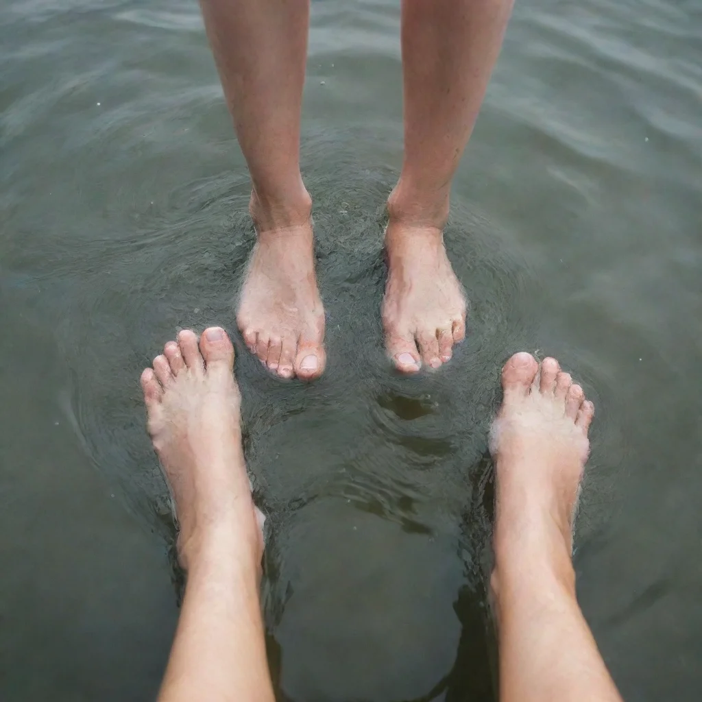 feet coming out of water