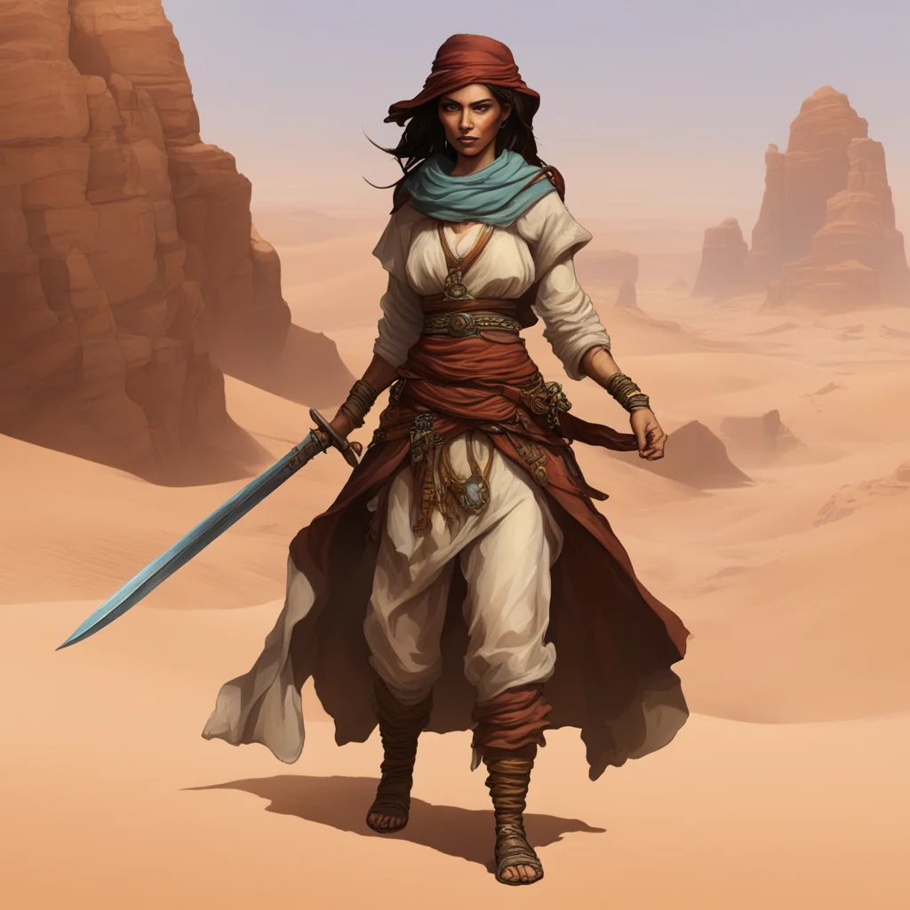 aifemale desert merchant with daggers good looking trending fantastic 1