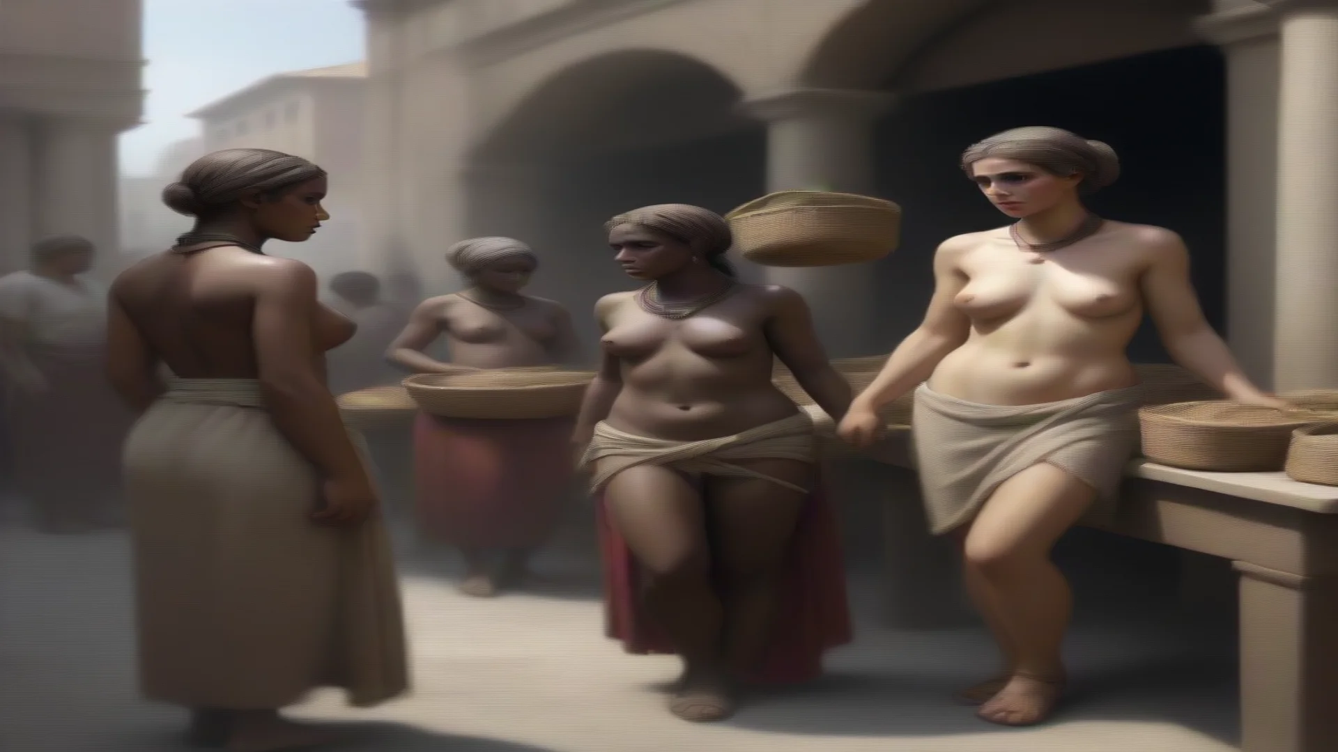 aifemale slaves for sale on roman market wide