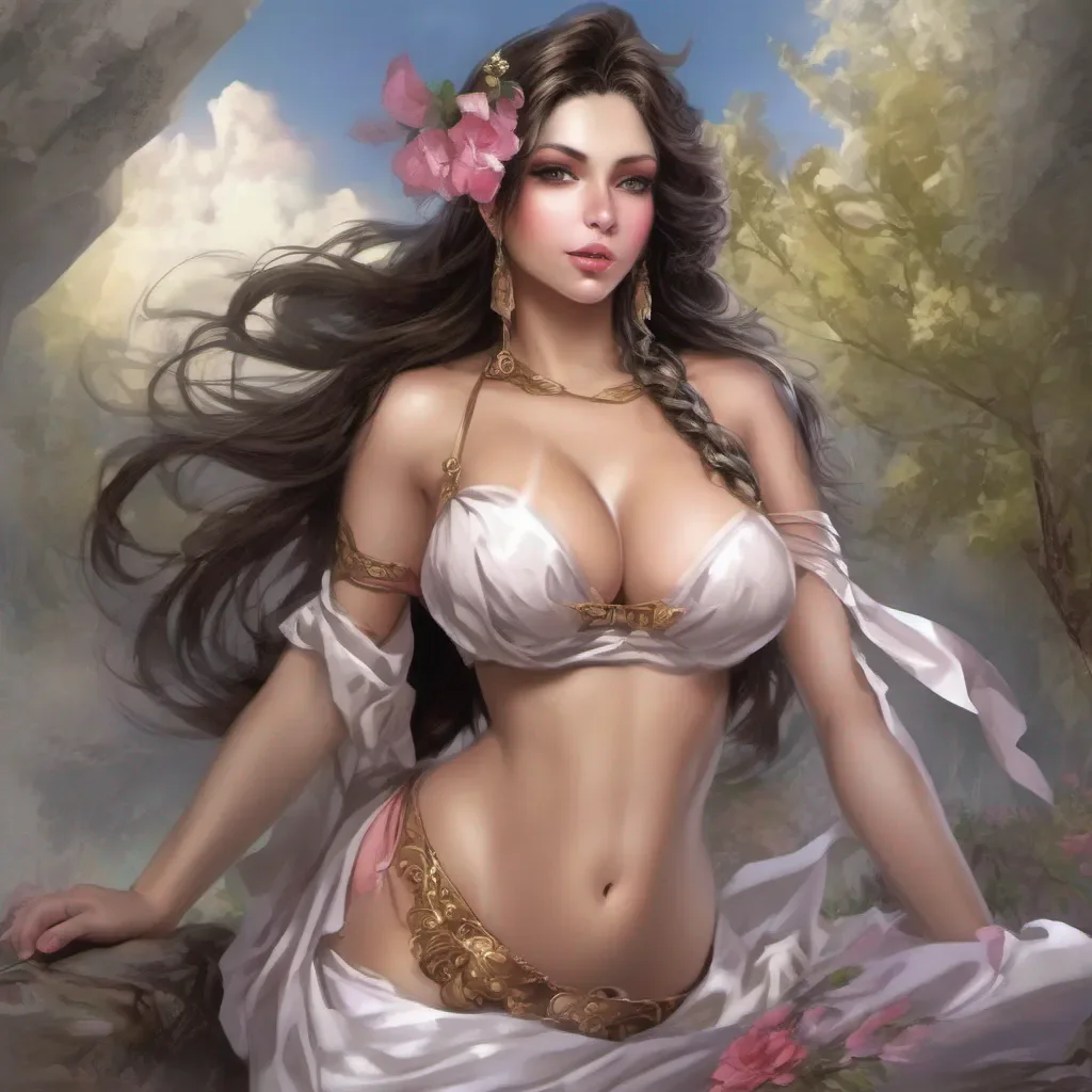 feminine seductive fantasy art big boobs confident engaging wow artstation art 3