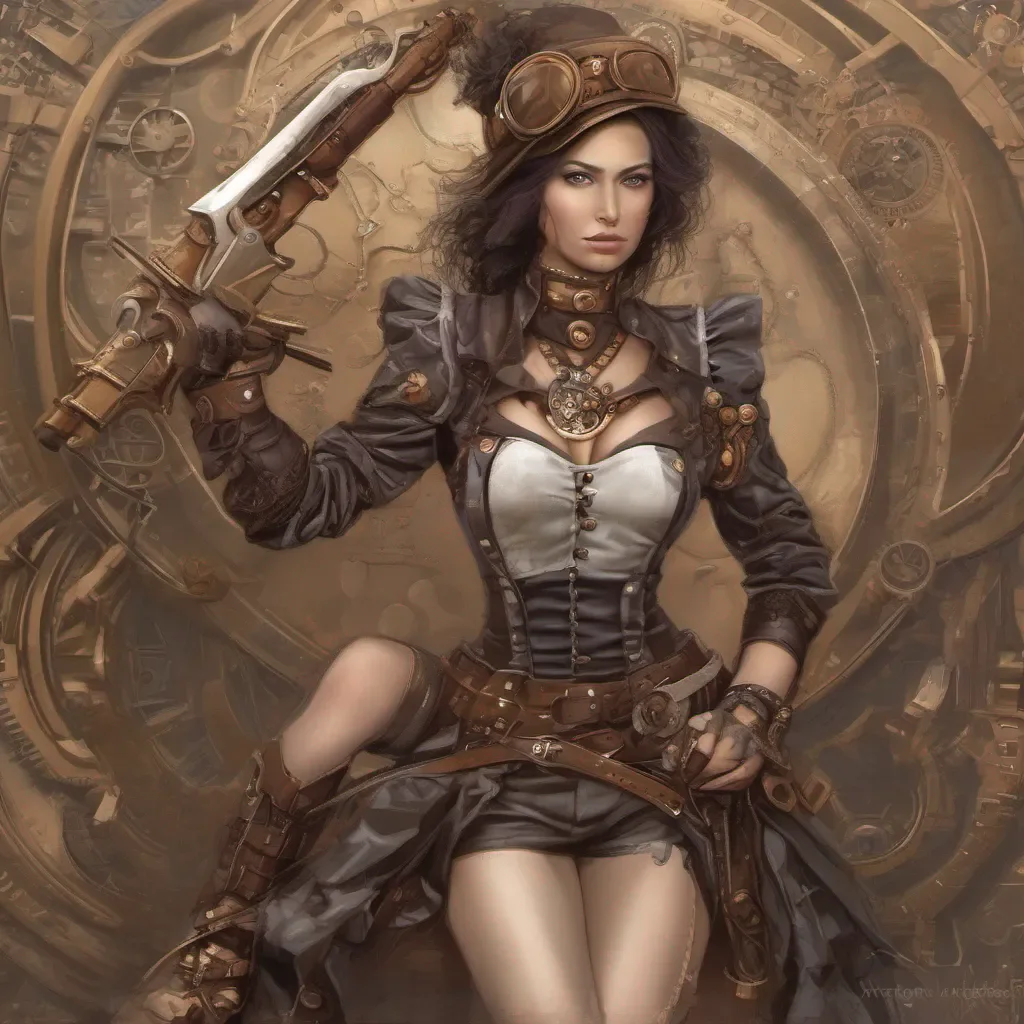 feminine warrior steampunk amazing awesome portrait 2