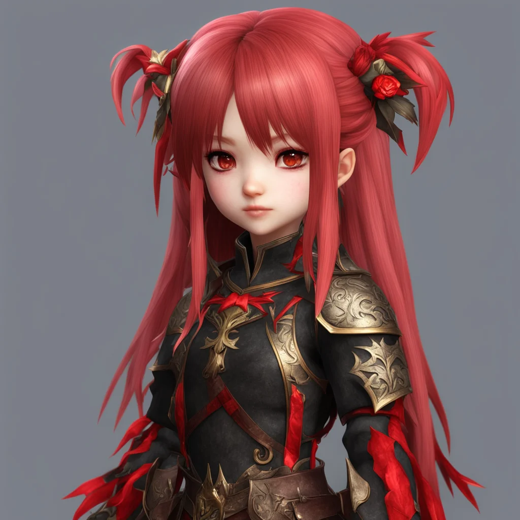 aiffxiv lalafell girl redmage long bronze hair with red highlight good looking trending fantastic 1