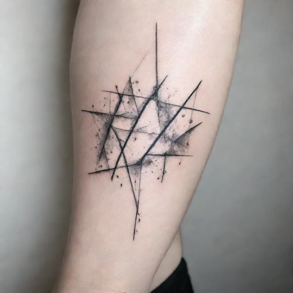 aifine line black and white tattoo