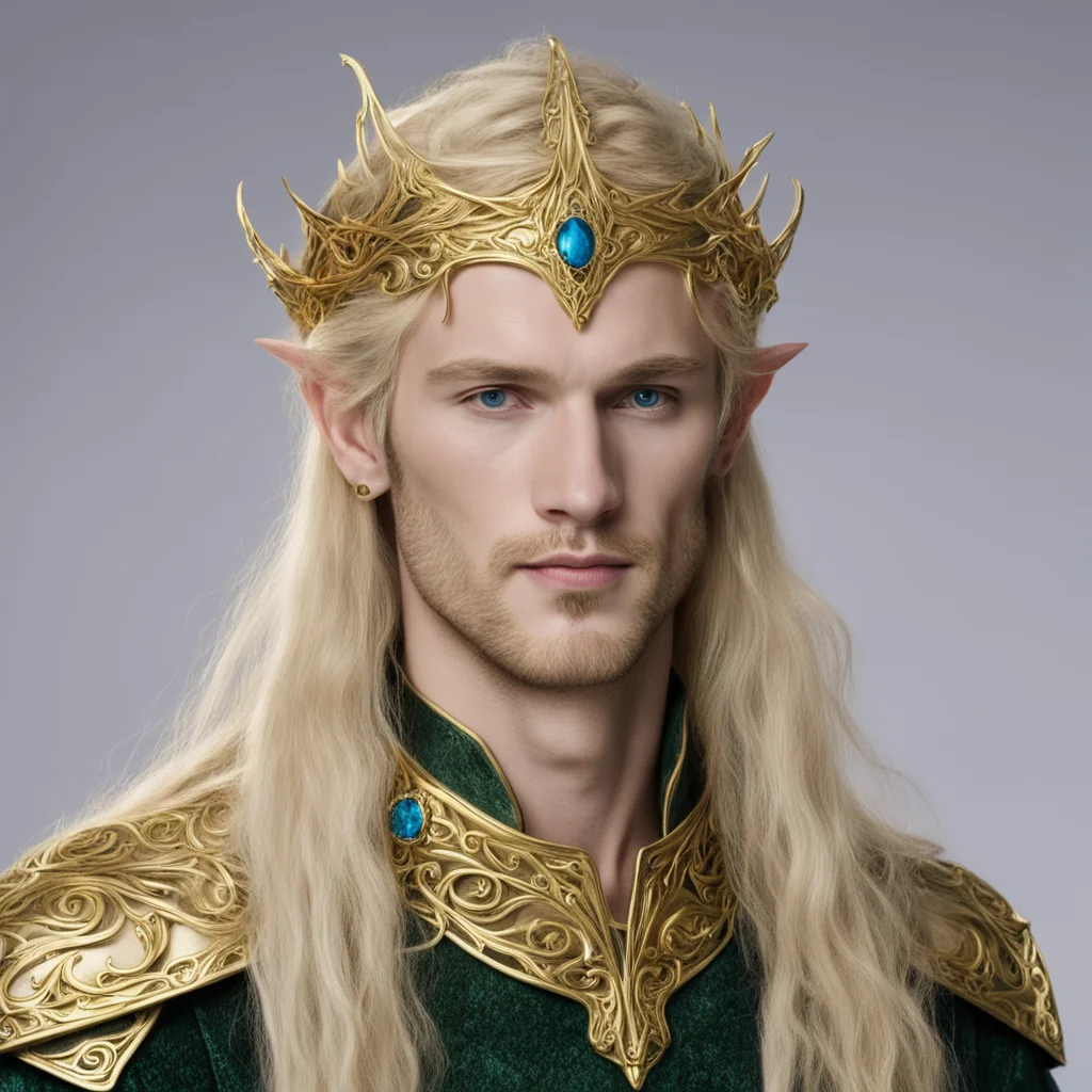 aifinrod with gold elven circlet with jewels good looking trending fantastic 1