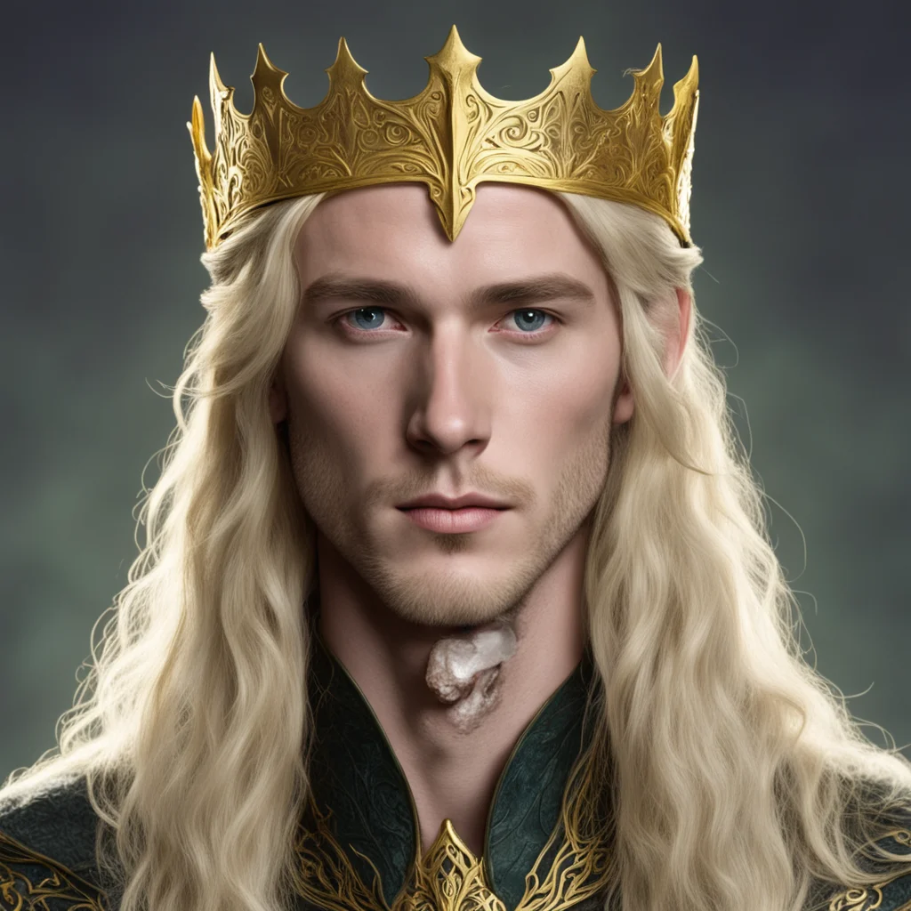 aifinrod with gold elven crown good looking trending fantastic 1