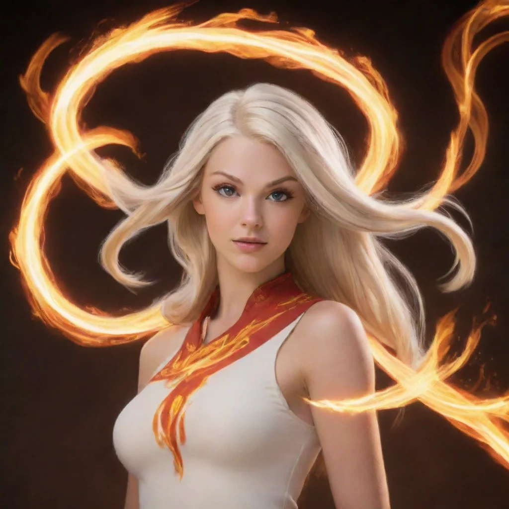 firebending white girl blonde hair 