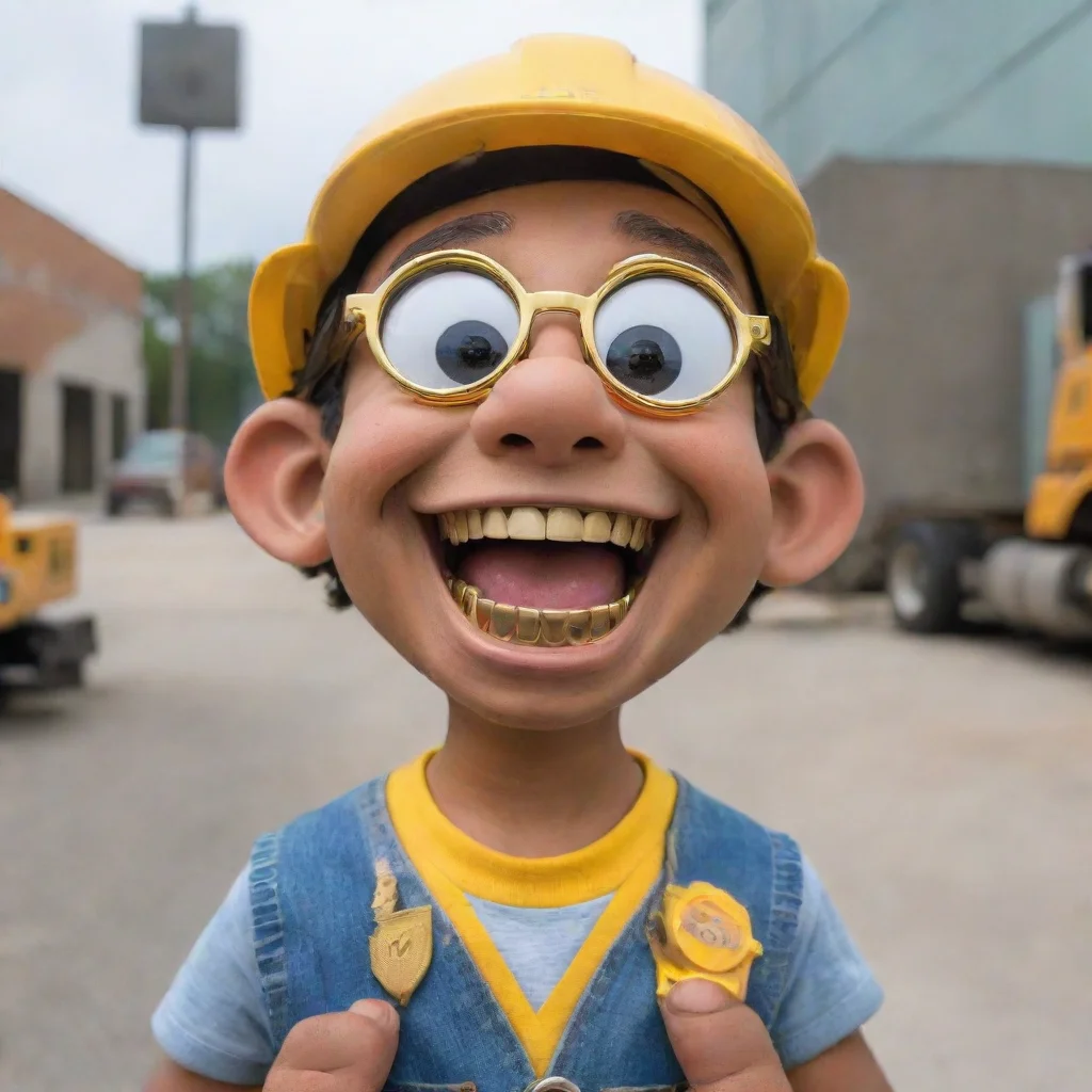 aifisheye bob the builder with gold grillz