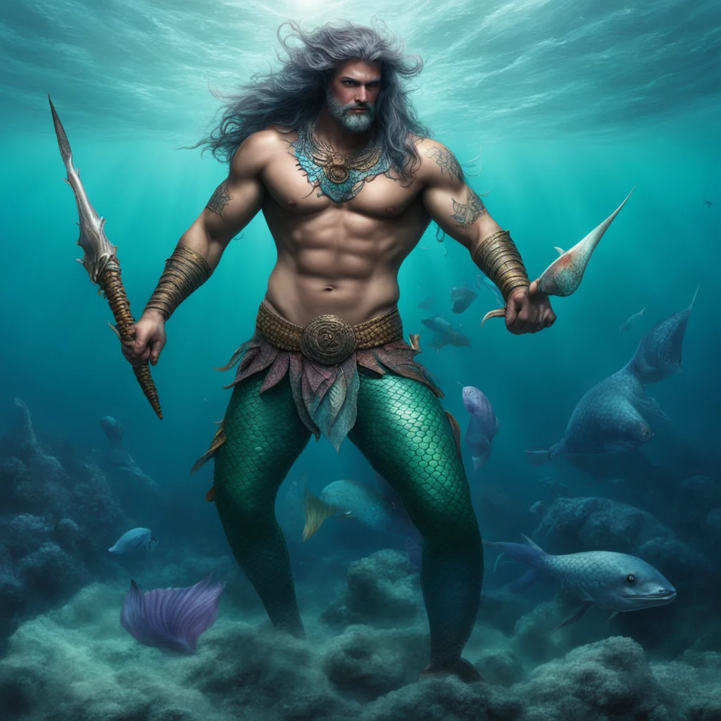 aifishman warrior male mermaid