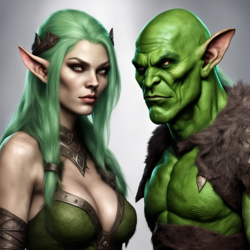 aiflirting elf female and orc male good looking trending fantastic 1