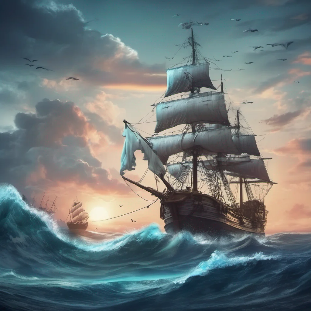 aifondo de oc%C3%A9ano con barco pirata  confident engaging wow artstation art 3