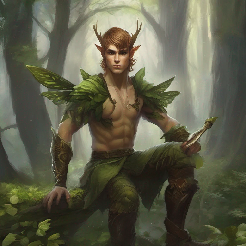 forest fae elf man short hair fantasy art warrior good looking trending fantastic 1