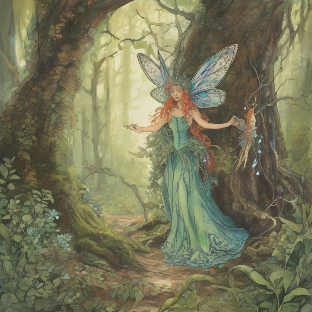 forest folk fairy mistical woods  confident engaging wow artstation art 3
