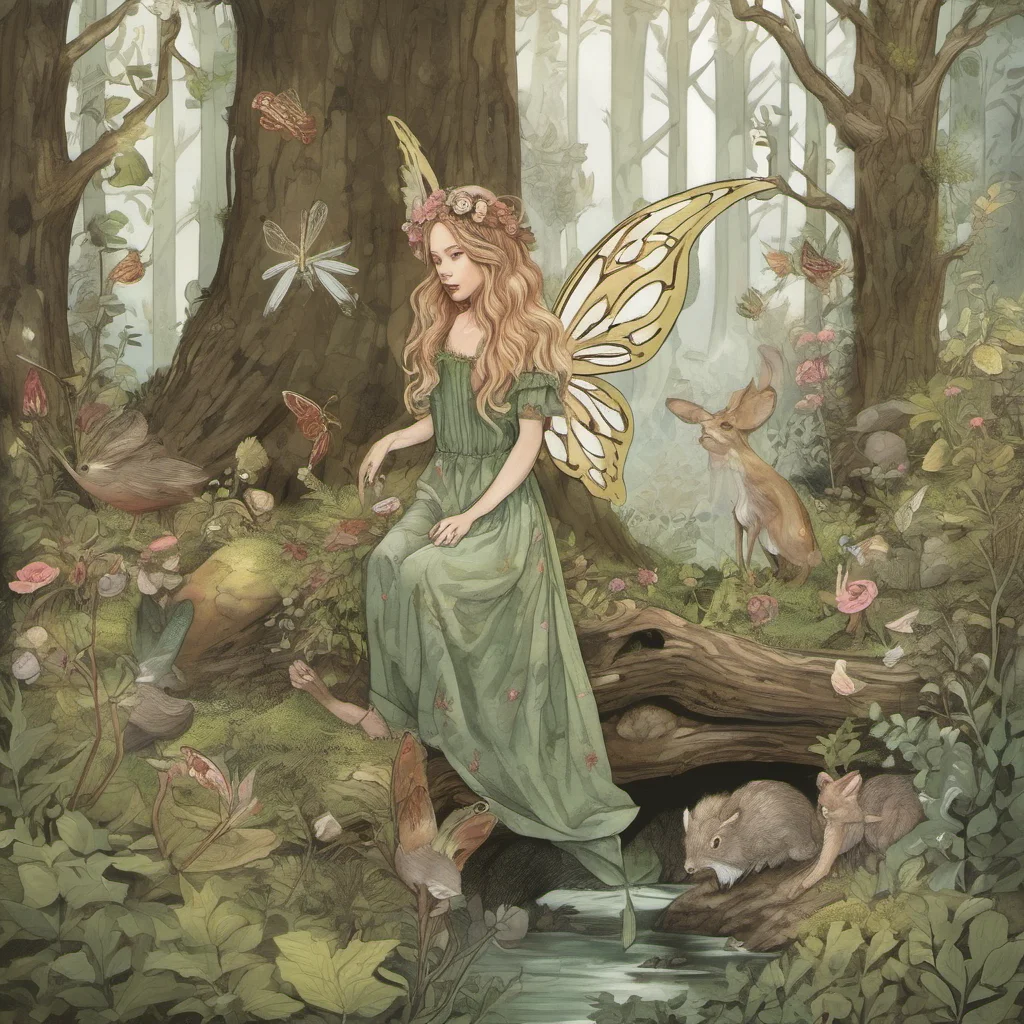forest folk fairy mistical woods pibk confident engaging wow artstation art 3