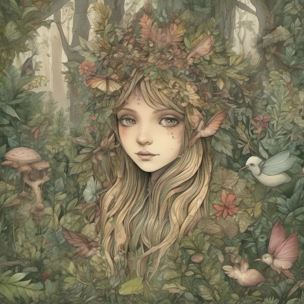 aiforest folk fairy mistical woods pibk
