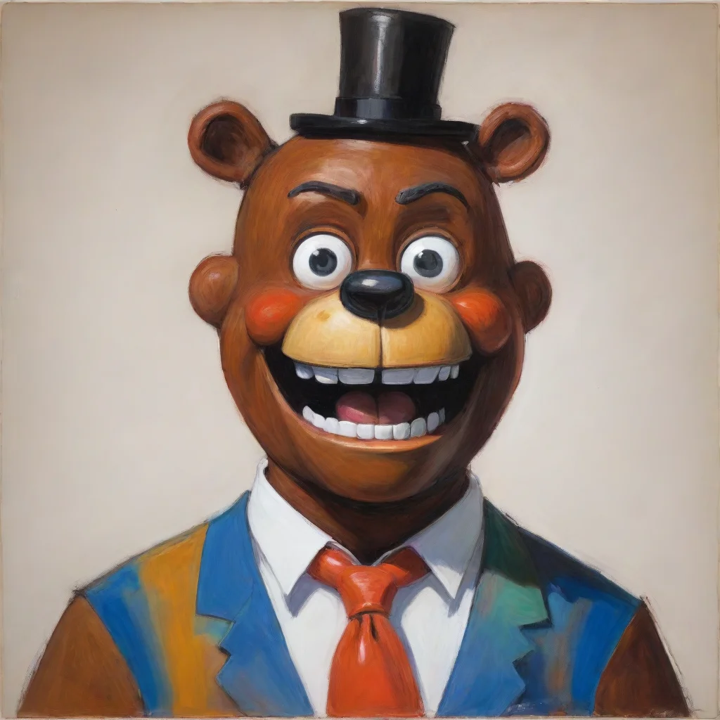 aifreddy fazbear%2C drawn by george condo