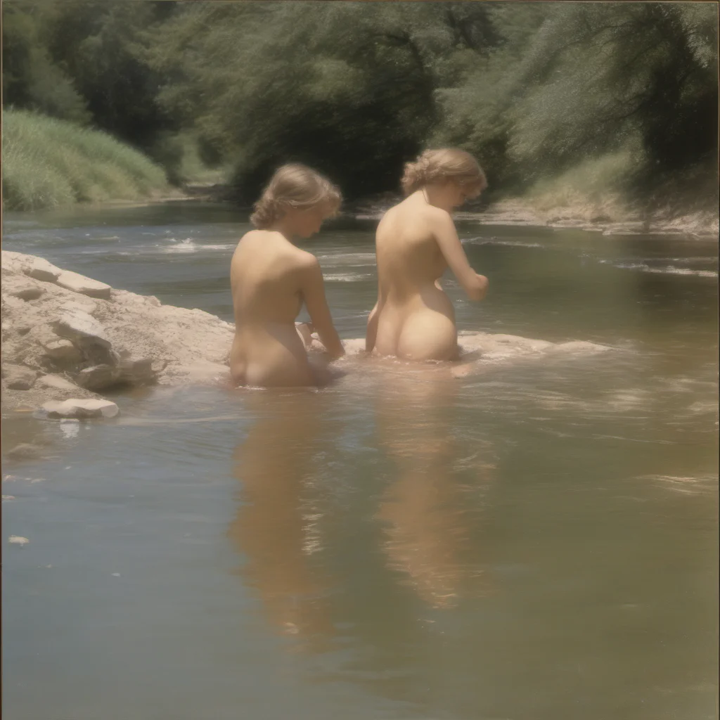 french girls bathing in a river   david hamilton style confident engaging wow artstation art 3